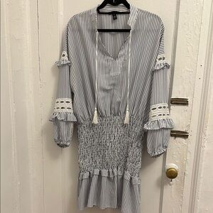 Aqua Ruched Dress size medium